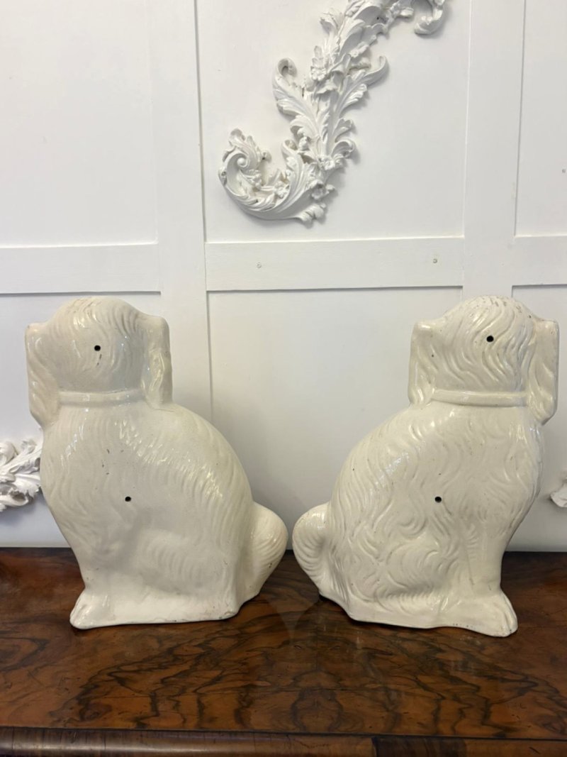 Large Pair of Antique Victorian Quality Staffordshire Dogs